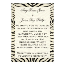 Natural Zebra Invites invitations