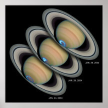 Naturaleza dinámica de las auroras de Saturn del p Posters