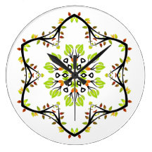 Nature 01 Mandala Wall Clock