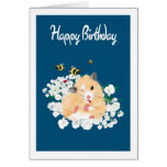 Nature Art Birthday Card - Funny Hamster cards