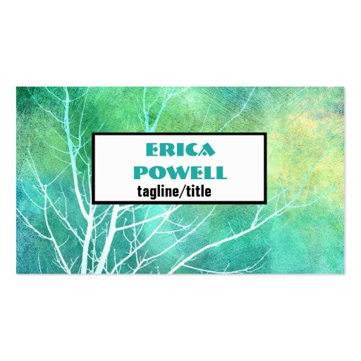 nature art business card custom double sided Zazzle