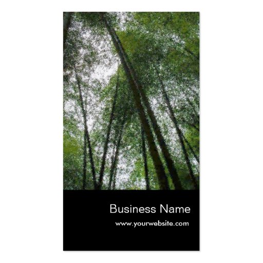 Nature/Bamboo Forests Business Card Template (front side)