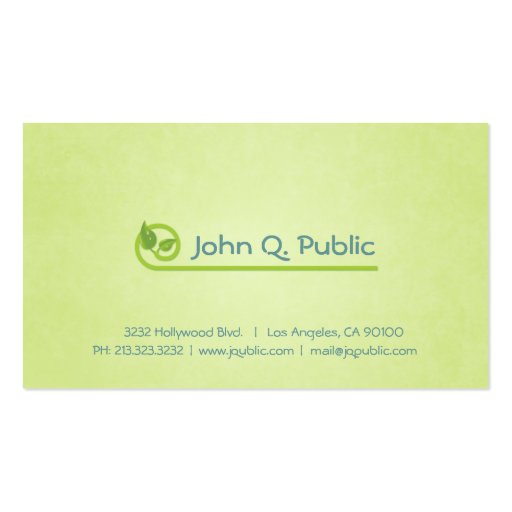 Nature Green Leaves Business Card