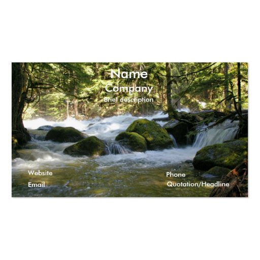 Nature image business card (front side)