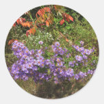 Nature Love GIFTS Green Flowers Sapling Purple FUN Round Sticker