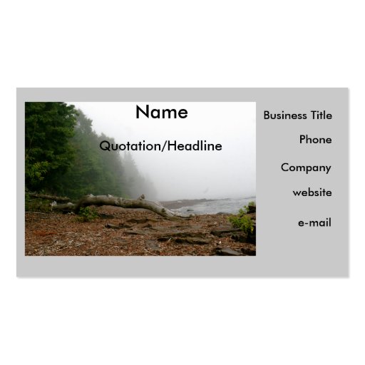 Nature Lover's Business Card (front side)