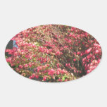 Nature Loves Flowers Trees Green fall Season color Oval Stickers