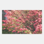 Nature Loves Flowers Trees Green fall Season color Rectangular Stickers