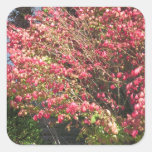 Nature Loves Flowers Trees Green fall Season color Square Sticker