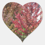 Nature Loves Flowers Trees Green fall Season color Heart Sticker