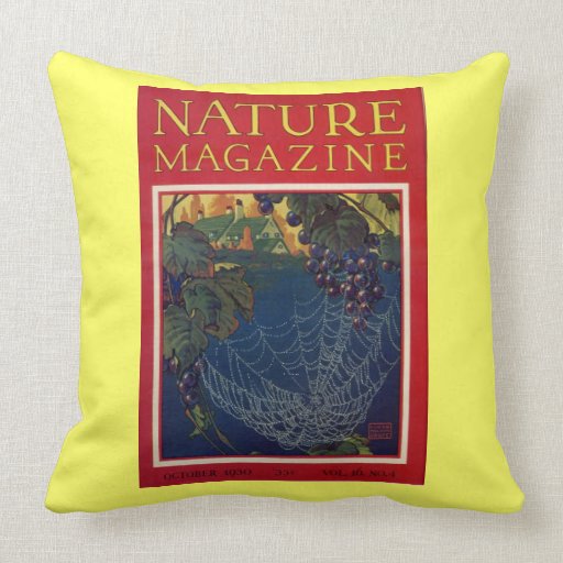 Nature Magazine Piloow Throw Pillow