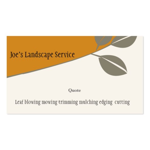 Nature - Marketing Profile Business Cards