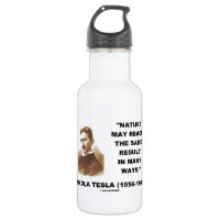 Nature May Reach Same Result In Many Ways (Tesla) 18oz Water Bottle