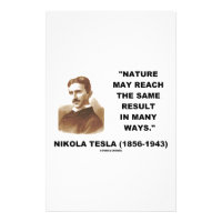 Nature May Reach Same Result In Many Ways (Tesla) Stationery