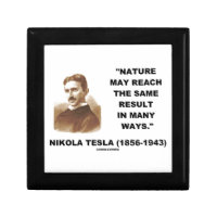 Nature May Reach Same Result In Many Ways (Tesla) Trinket Box