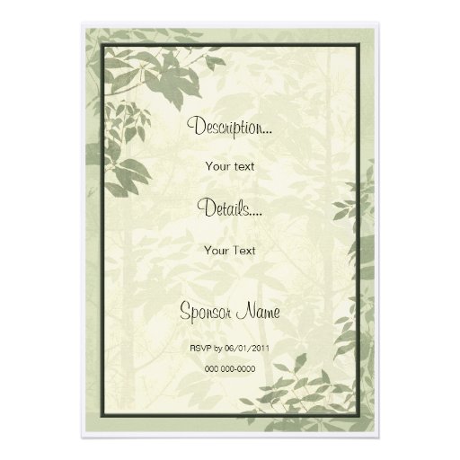 Nature Natural Beauty Foliage Invitation