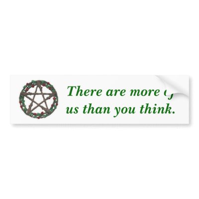 Nature Pentacle Bumper Sticker by BloodRedMetalHead