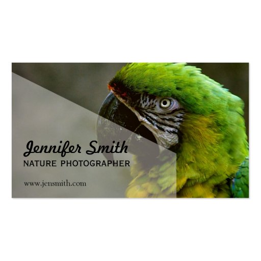 Nature Photographer Business Card (front side)