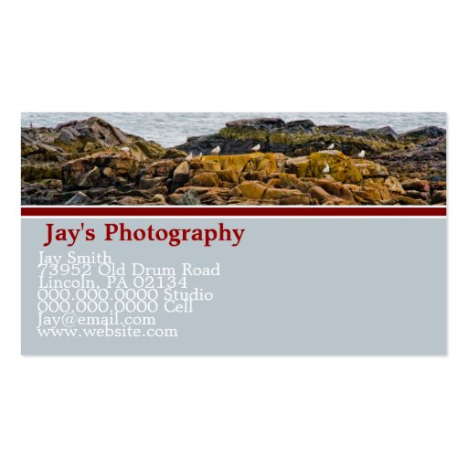 Nature Photography Business Cards (front side)