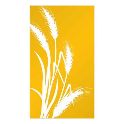 Nature Print - Yellow Wheat Business Cards (front side)