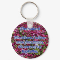 Nature Quote Monet Key Chain keychains