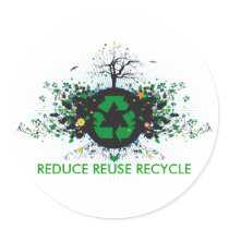 Nature Recycles Stickers