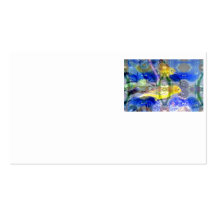 Nature Reflections I - Gold & Blue Birds Business Card Template