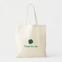 Nature themed shopping tote canvas bag