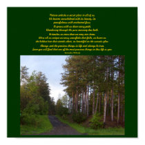 Nature unlocks a secret place...Poem Poster posters by pammys Nature unlocks a secret place...Poem Poster posters