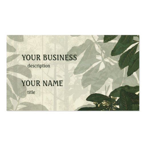 Natures Beauty Linen Business Card (front side)