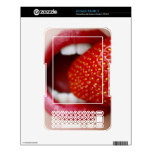 Nature's Candy - Woman Eating Strawberry Decals For The Kindle