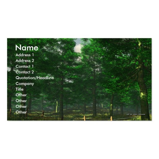 Nature's Clarity Business Card Template