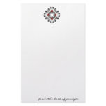 Nature's Compass: Ornate Aspen Tree Leaf Pattern Stationery Paper