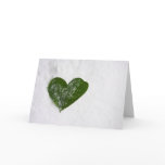Nature's Winter Snow Romantic Heart of Love Greeting Card