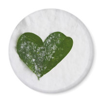 Nature's Winter Snow Romantic Heart of Love magnets by KahunaLuna Nature's Winter Snow Romantic Heart of Love magnets