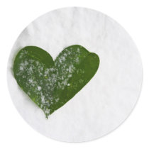 Nature's Winter Snow Romantic Heart of Love stickers by KahunaLuna Nature's Winter Snow Romantic Heart of Love stickers