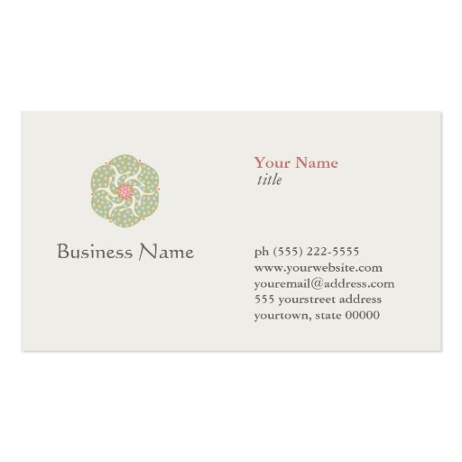 Naturopath Natural Holistic Health Healer Business Cards (front side)