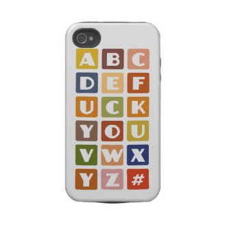 Naughty Alphabets iPhone 4 case-mate casemate cases
