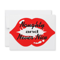 Naughty And Never Nice invitations