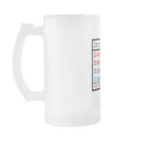 Naughty and Nice Frosted Glass Mug