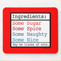 Naughty and Nice Funny Mousepad