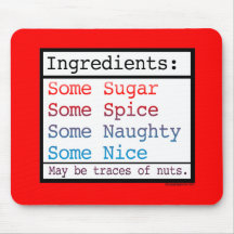 Naughty and Nice Funny Mousepad