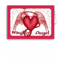 Naughty Angel Heart with Wings t-shirts