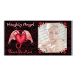 Naughty Angel Personalized Photo Card