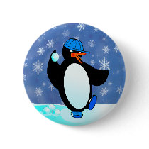 Naughty baseball penguin buttons by Eddy_G Naughty baseball penguin buttons