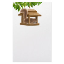 Naughty Bird Feeder Squirrel Stationery