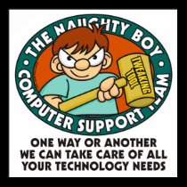 Naughty Boy Computer Tech Poster posters