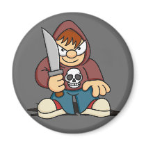 Naughty Boy with Knife Magnet by wislander Naughty Boy with Knife Magnet