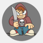 Naughty Boy with Knife Stickers