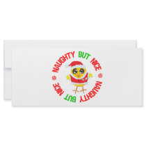 Naughty But Nice Christmas Chick rack cards by chicktshirts Naughty But Nice Christmas Chick rack cards